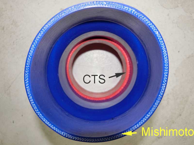 Mishimoto and CTS silicone reducers