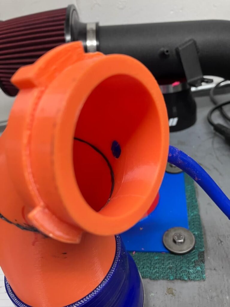 Prototype elbow vacuum check location
