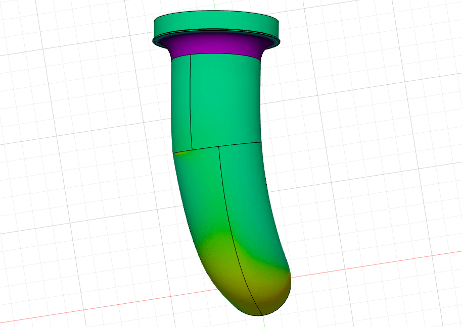 MGM7 Intake Beta 12 - Curvature Analysis - Top View
