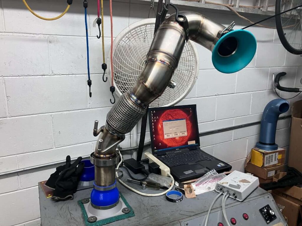 CC Design Mk7 Downpipe Flow Test