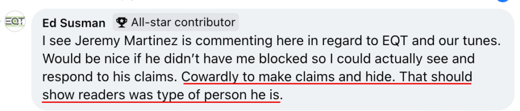 Ed Susman defines a cowardly act