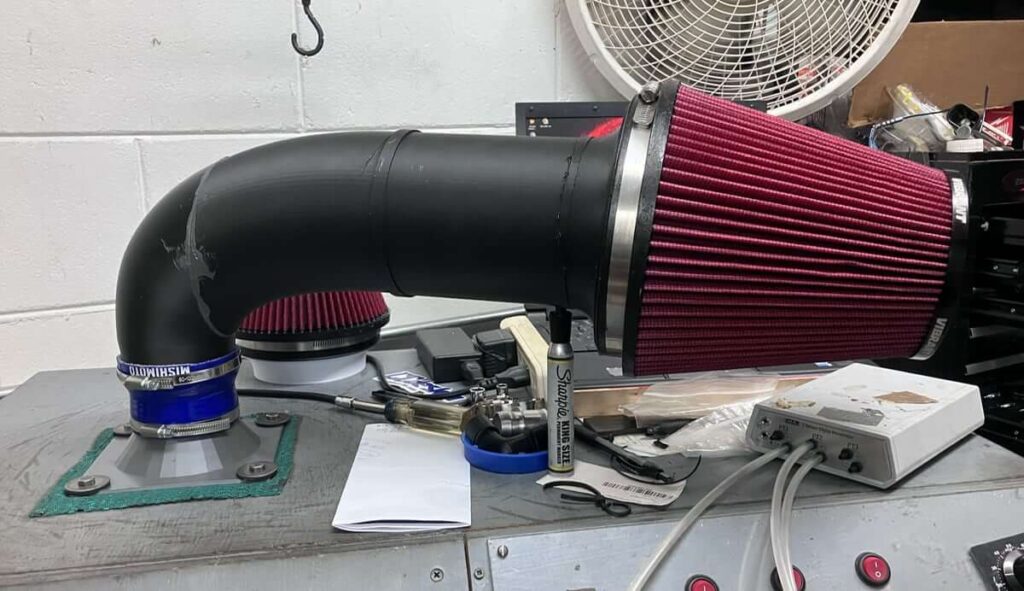 Vibrant Tall Air Filter Flow Testing