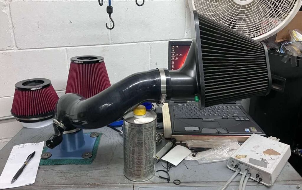 Racingline R600 Filter and Shuenk Inlet Hose Flow Test