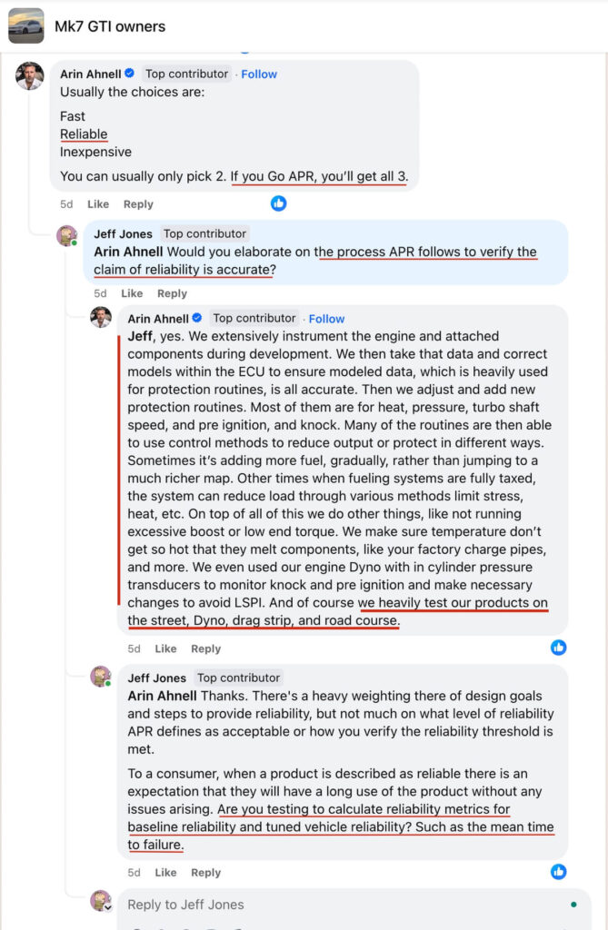 APR Reliability Claim Justification