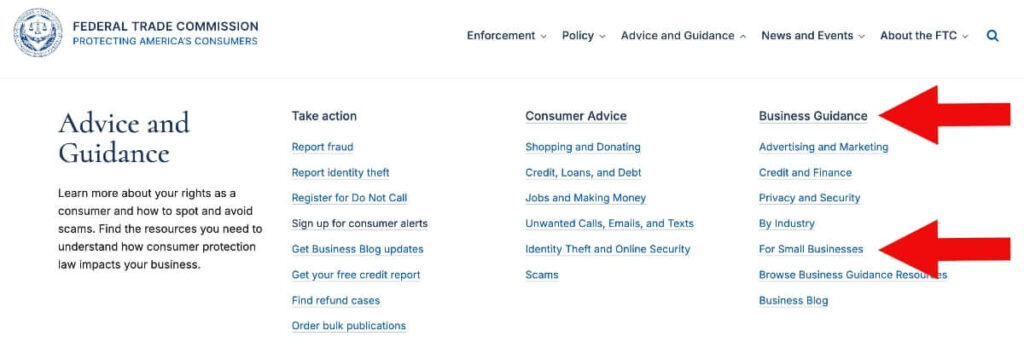 FTC Business Guidance