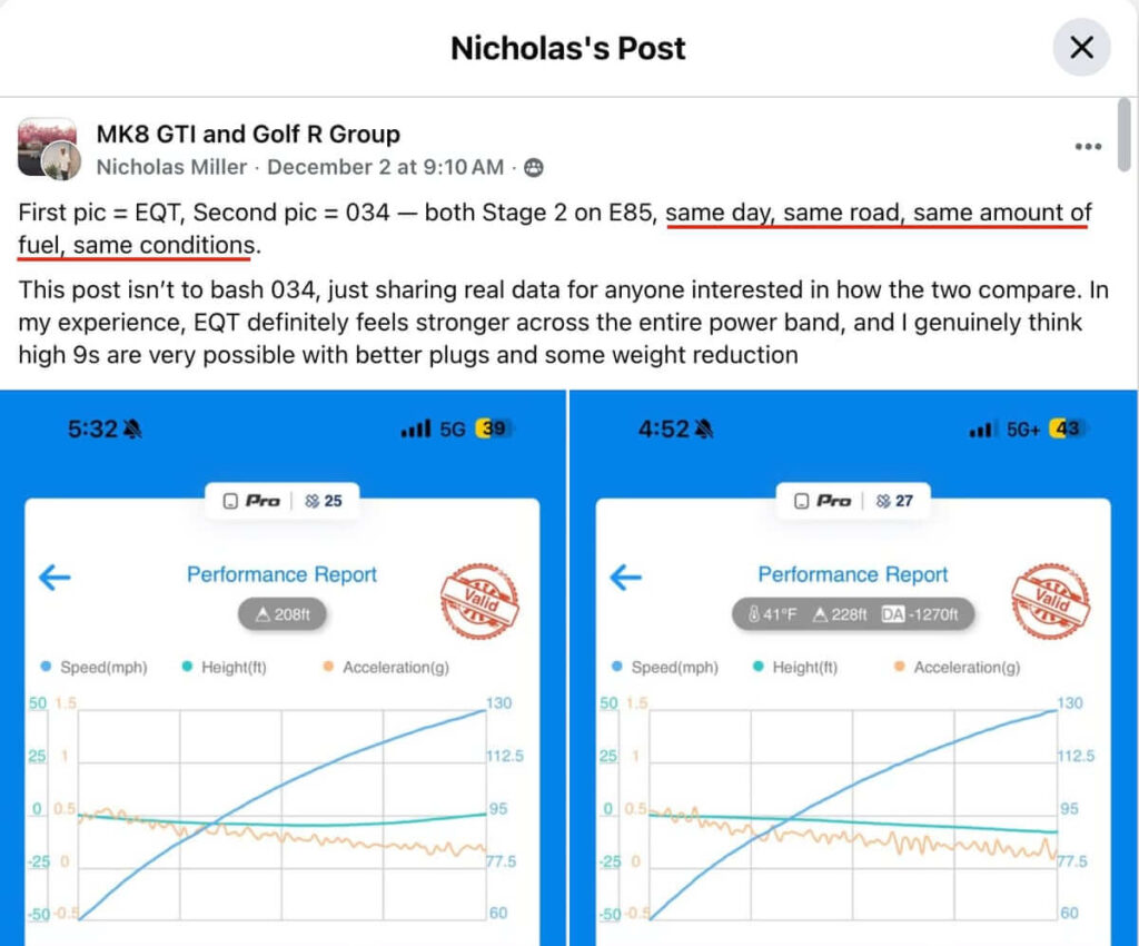 Mk8 034 and EQT tune comparison post