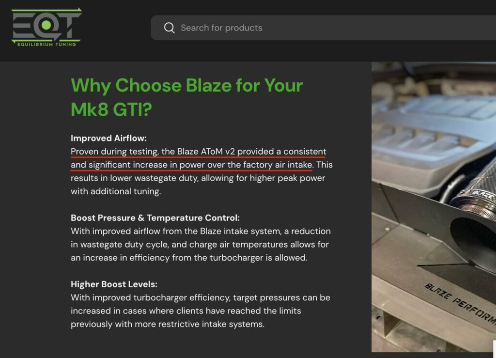 EQT Blaze Intake - Revised Advertisment