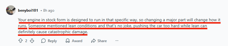 Stock Tune with Aftermarket Downpipe - Internet Wisdom 3