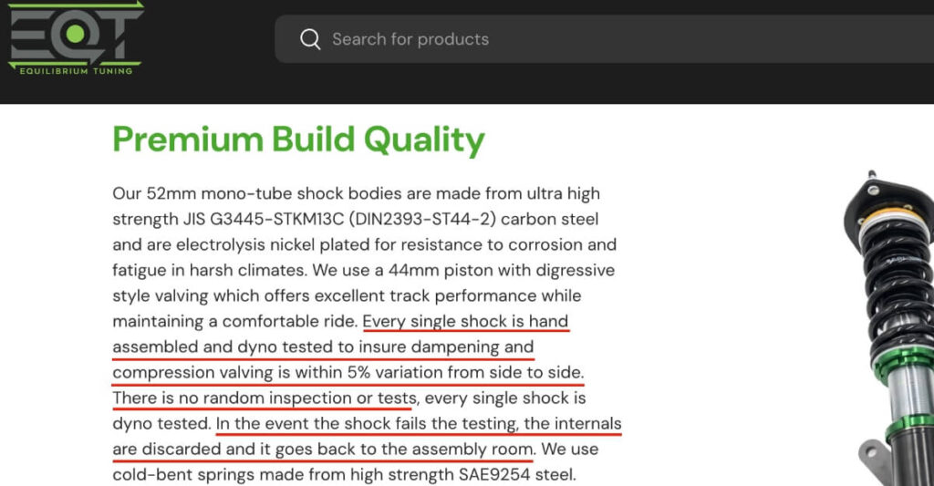 EQT QC Statement