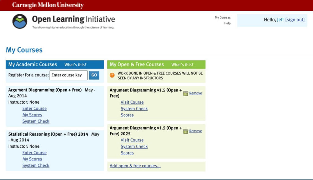 Carnegie Mellon University - Open Learning Initiative