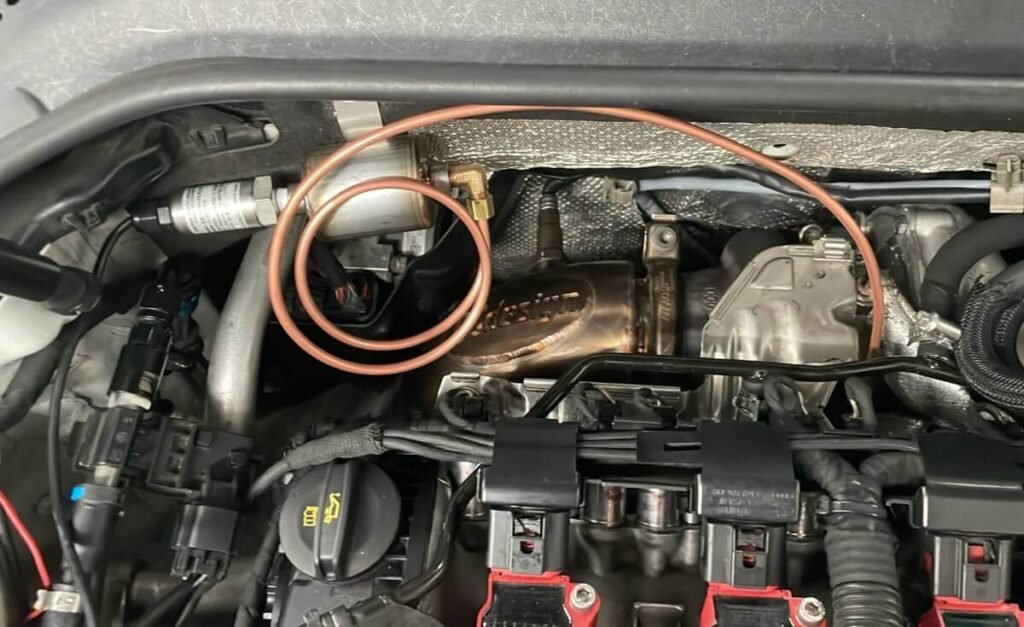 Exhaust Pressure Measurement Hardware Installed
