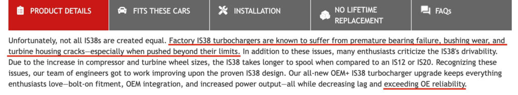 ECS Tuning IS38+ Claims