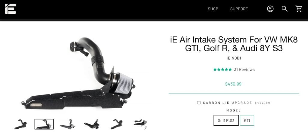 IE Mk8 / S3 Intake System