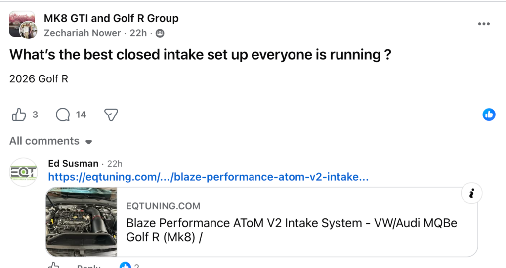 EQT Best Intake